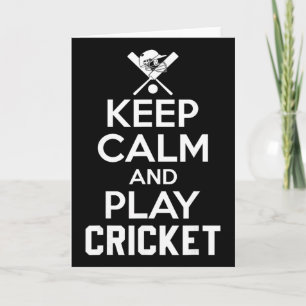 Keep Calm And Play Cricket 2  Card