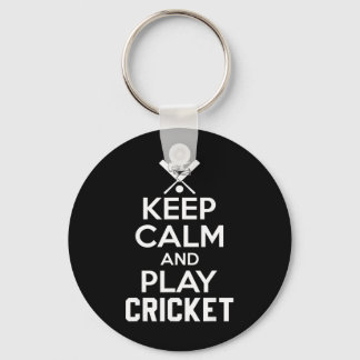 Keep Calm And Play Cricket 2 Key Ring