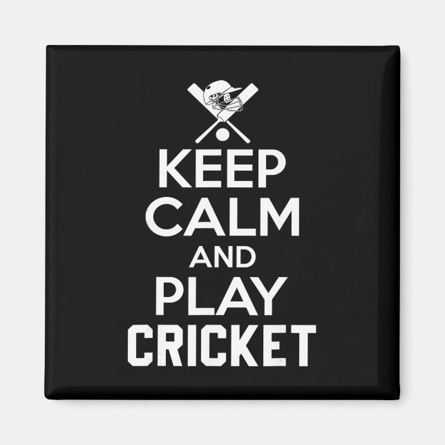 Keep Calm And Play Cricket 2  Magnet (Front)