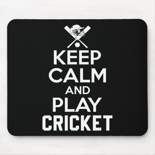 Keep Calm And Play Cricket 2  Mouse Pad (Front)