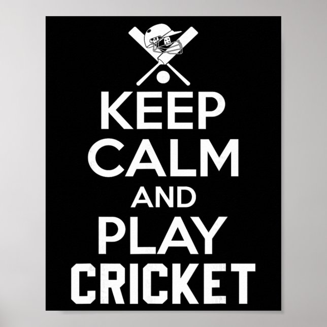 Keep Calm And Play Cricket 2  Poster (Front)