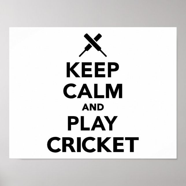 Keep calm and play Cricket Poster (Front)