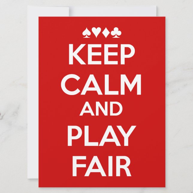 Keep Calm And Play Fair (Front)
