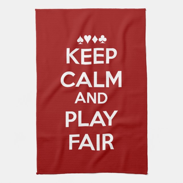 Keep Calm And Play Fair Tea Towel (Vertical)