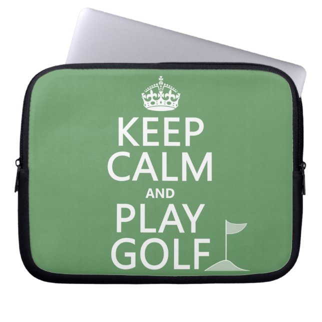 Keep Calm and Play Golf - all colours Laptop Sleeve (Front)