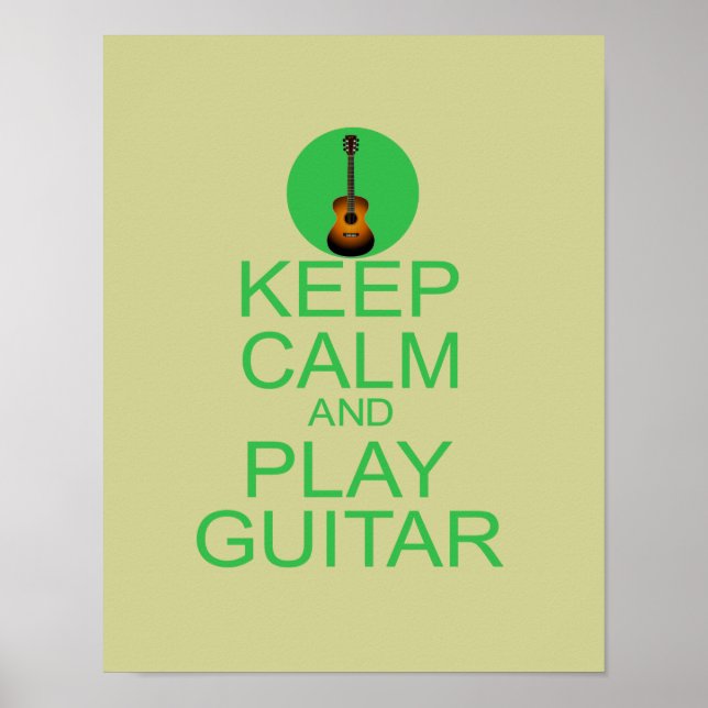 Keep Calm and Play Guitar (Acoustic) Poster (Front)