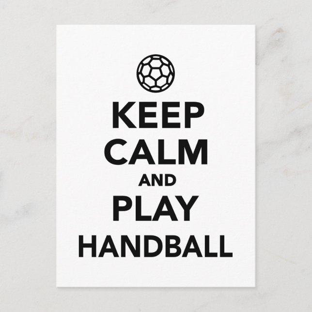 Keep calm and play Handball Postcard (Front)