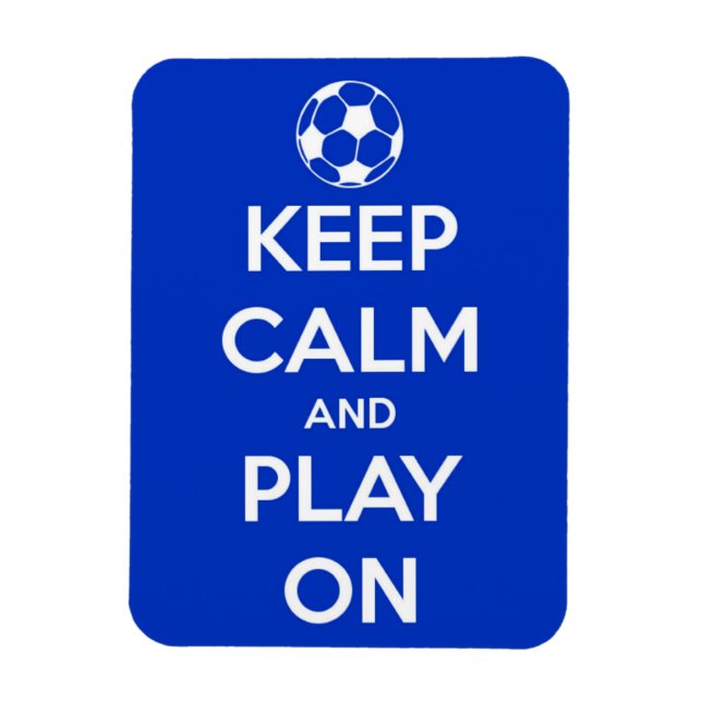 Keep Calm and Play On Blue Flexi Magnet (Vertical)