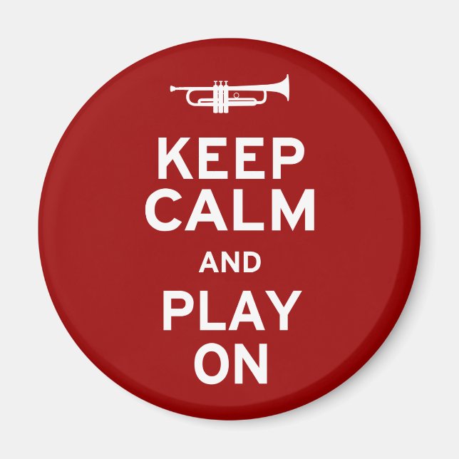 Keep Calm and Play On Magnet (Front)