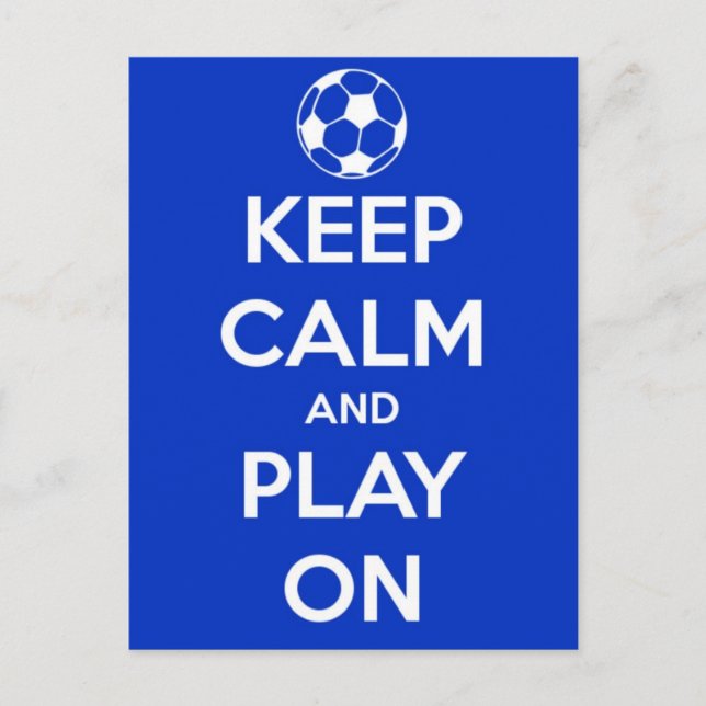 Keep Calm and Play On Postcard (Front)