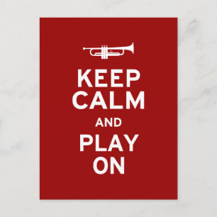 Keep Calm and Play On Postcard