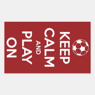 Keep Calm and Play On Red Stickers