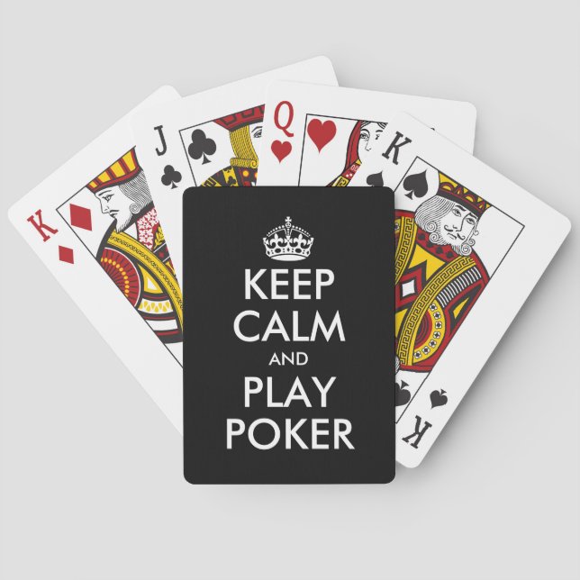 Keep calm and play poker Bicycle playing cards (Back)