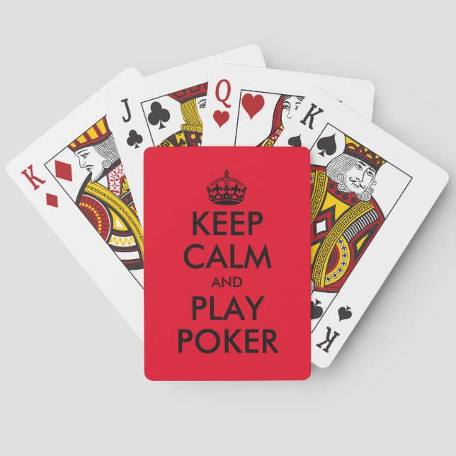 Keep calm and play poker custom playing cards (Back)