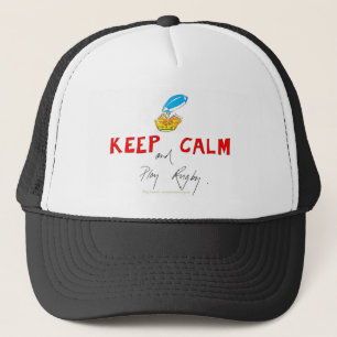 keep calm and play rugby, tony fernandes trucker hat