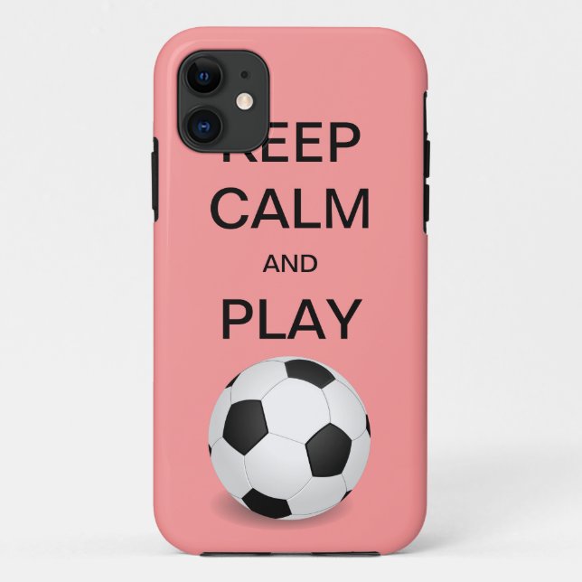 KEEP CALM AND PLAY SOCCER CaseMate iPhone 5 Case (Back)