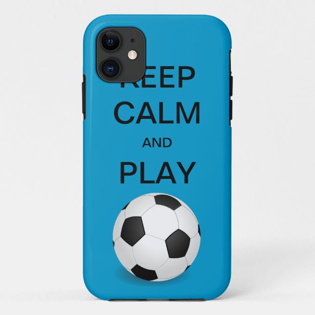 KEEP CALM AND PLAY SOCCER CaseMate iPhone 5 Case (Back)