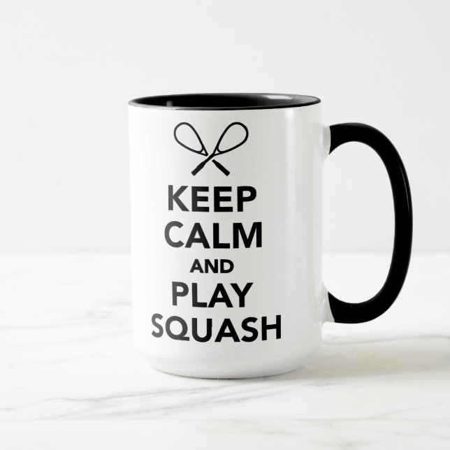 Keep calm and play Squash Mug (Right)