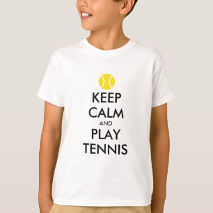 Keep calm and play tennis kids shirt