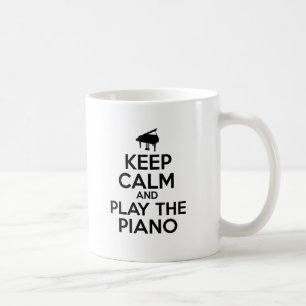 Keep Calm And Play The Piano Coffee Mug