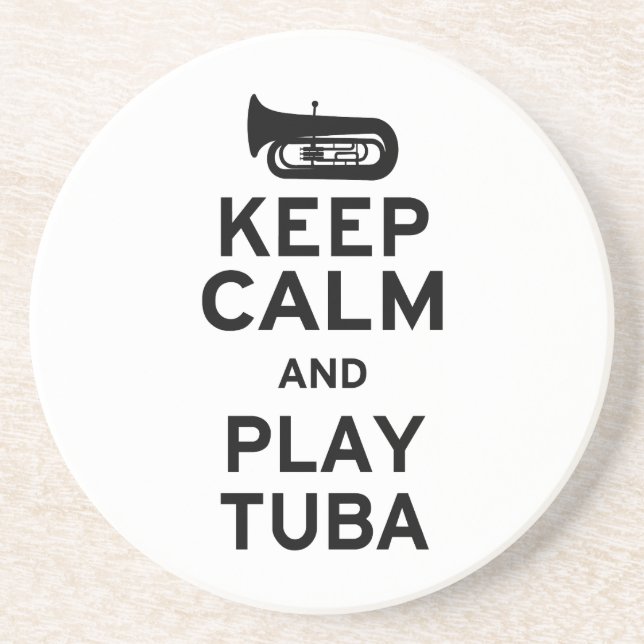 Keep Calm and Play Tuba Coaster (Front)