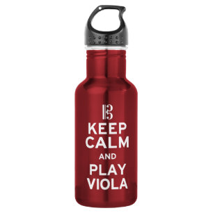 Keep Calm and Play Viola 532 Ml Water Bottle