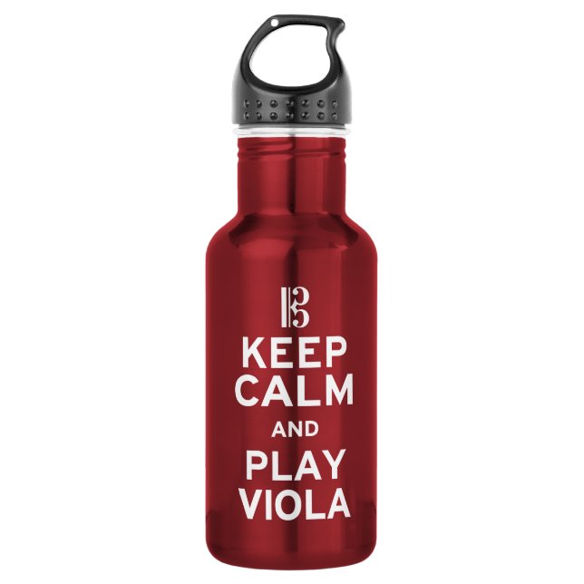 Keep Calm and Play Viola 532 Ml Water Bottle (Front)