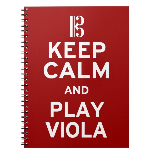 Keep Calm and Play Viola Notebook (Front)