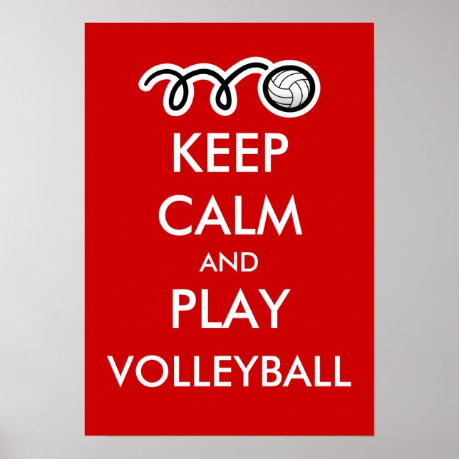 Keep calm and play volleyball | Fun sports poster (Front)