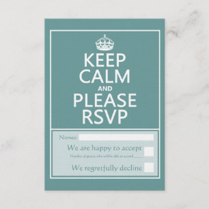 Keep Calm and Please RSVP