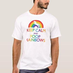Keep Calm and Poop Rainbows Unicorn T-Shirt