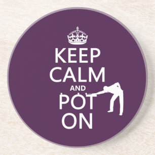 Keep Calm and Pot On (Snooker/Pool) Coaster