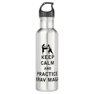 Keep Calm and Practice Krav Maga - Israel IDF 710 Ml Water Bottle