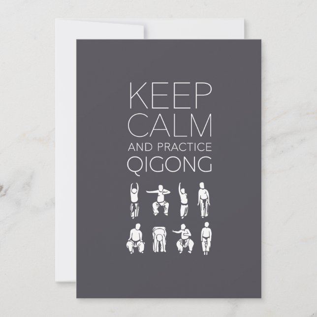 Keep Calm and Practice Qigong Card (Front)