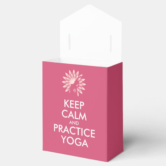 Keep calm and practice yoga favour box (Opened)