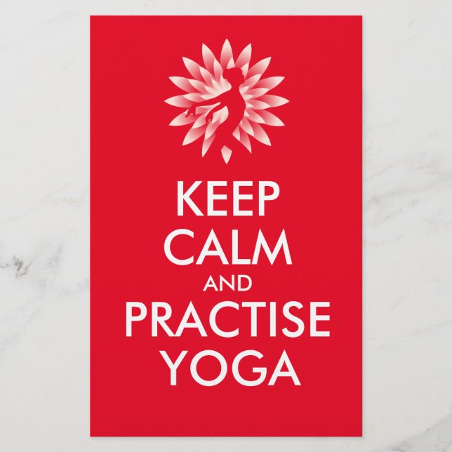 Keep calm and practise yoga flyer (Front)