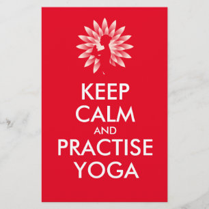 Keep calm and practise yoga flyer