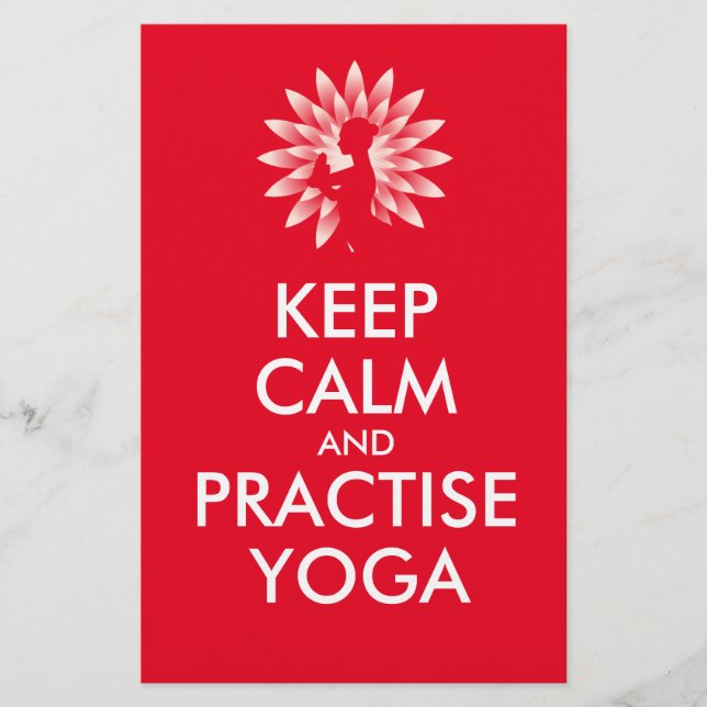 Keep calm and practise yoga flyer (Front)