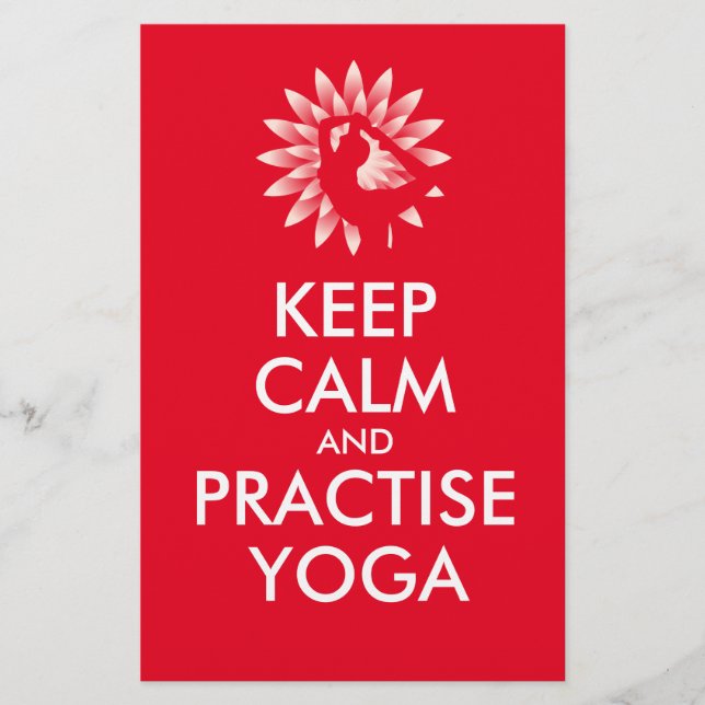 Keep calm and practise yoga flyer (Front)