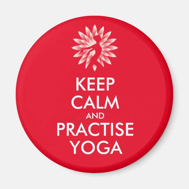 Keep calm and practise yoga magnet (Front)