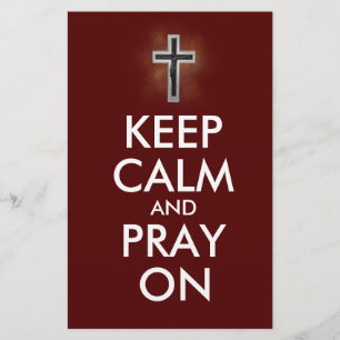 Keep calm and pray on flyer