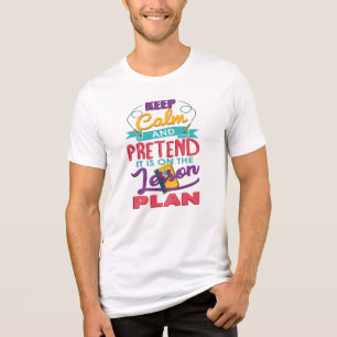 Keep Calm and Pretend Lesson Plan Teacher Tri-Blend Shirt