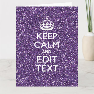 Keep Calm and Purple Mauve Card