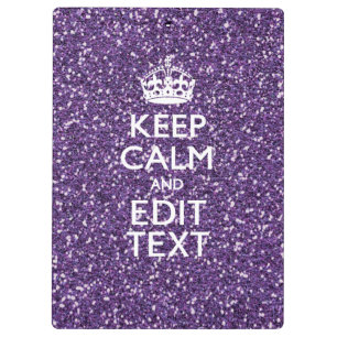 Keep Calm and Purple Mauve Clipboard