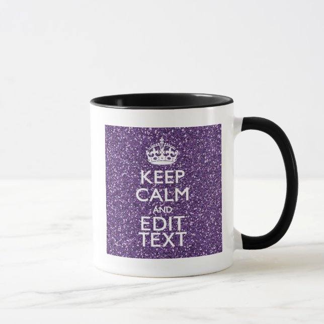 Keep Calm and Purple Mauve Mug (Right)
