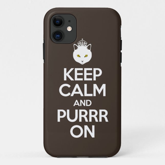 Keep Calm and Purrr On Case-Mate iPhone Case (Back)