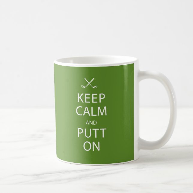 Keep Calm and Putt On - Golf Mug (Right)