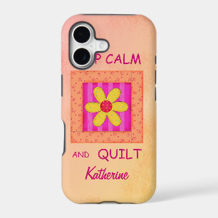 Keep Calm and Quilt Block Personalised Your Name