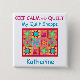 Keep Calm and Quilt Patchwork Quilt Name Badge