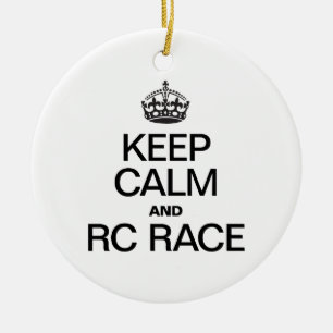 KEEP CALM AND RC RACE CERAMIC TREE DECORATION